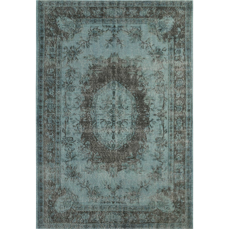 Bloomsbury Market Segrest Oriental Machine Woven Flatweave Blue Area